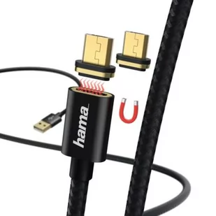 KABEL ŁADUJĄCY/DATA "MAGNETYCZNY" MICRO USB 1m CZARNY - Kable USB - miniaturka - grafika 2