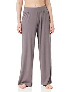 Triumph Damskie spodnie od pidżamy Natural Spotlight Rib Trousers, Pigeon Grey, 46 - Spodnie damskie - miniaturka - grafika 1