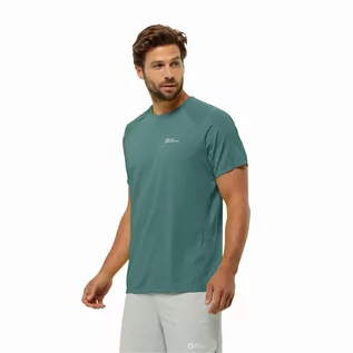 Koszulki męskie - Męska koszulka Jack Wolfskin PRELIGHT CHILL T M jade green - S - grafika 1