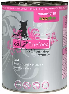 Catz finefood karma mokra monoproteinowa zooplus, 6 x 400 g - Wołowina - Mokra karma dla kotów - miniaturka - grafika 1