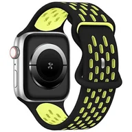 Akcesoria do smartwatchy - Pasek BELINE New Sport Silicone do Apple Watch 42/44/45/49mm Czarno-żółty - miniaturka - grafika 1