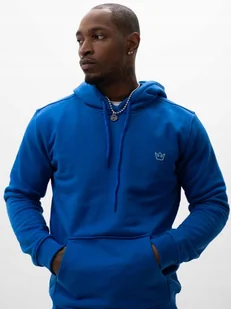 Bluza Z Kapturem Męska BAWEŁNIANIA Ciemna Niebieska Jigga KANGURKA L - Bluzy męskie - miniaturka - grafika 1