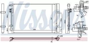 NISSENS Skraplacz klimatyzacja 940730 - Akcesoria do klimatyzacji i ogrzewania - miniaturka - grafika 1