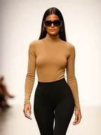 Koszule damskie - Bluzka carmelowa YY500101 - miniaturka - grafika 1