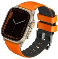 Akcesoria do smartwatchy - Pasek Uniq Linus Airosoft Silicone do Apple Watch Series 1/2/3/4/5/6/7/8/SE/SE2/Ultra 42-49 mm Pomarańczowy (8886463684375) - miniaturka - grafika 1