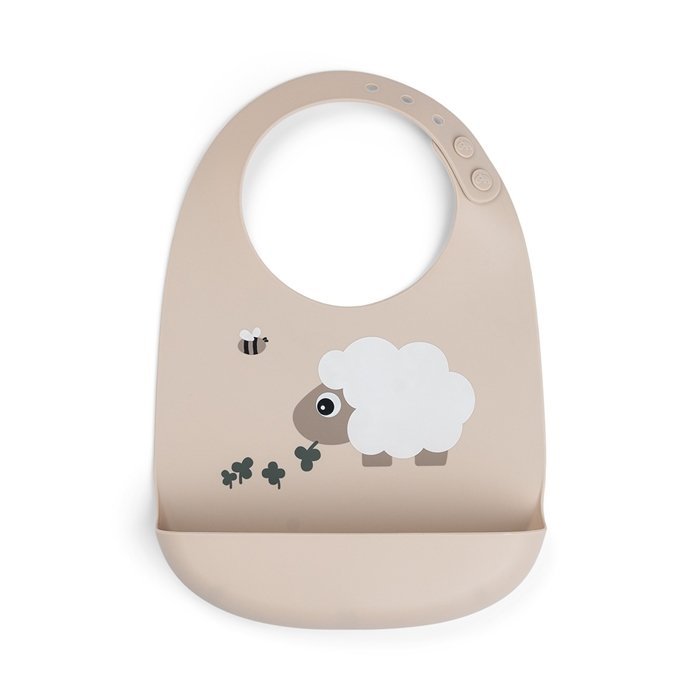 Done by Deer Śliniak Silikonowy z Kieszonką Owieczka Sheepy Sand