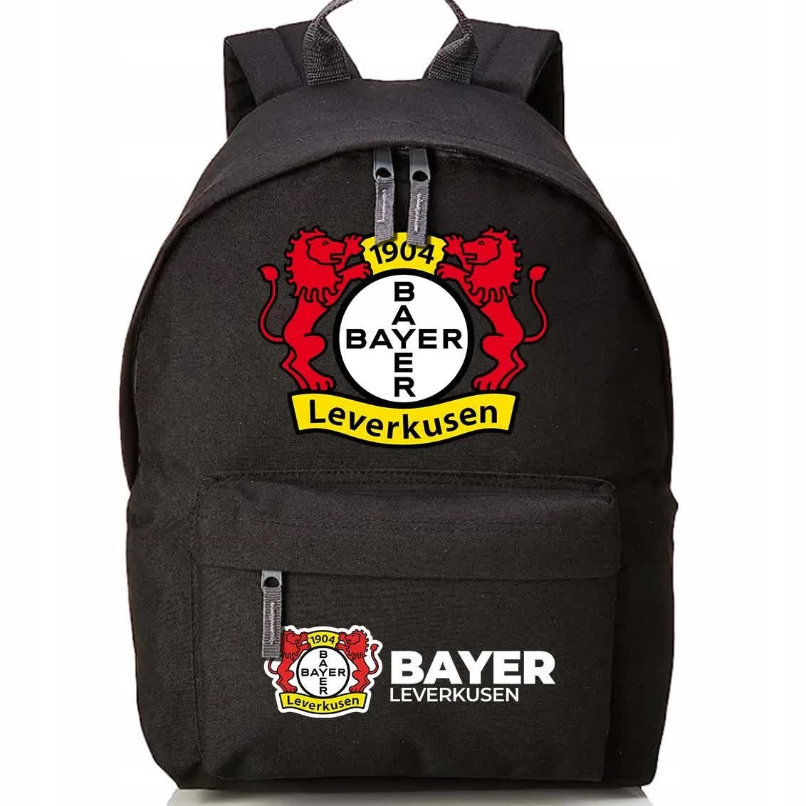 Plecak Szkolny Czarny BAYER LEVERKUSEN Kluby Piłkarskie Piłkarze Wzory