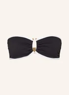 Stroje kąpielowe - Seafolly Góra Od Bikini Bandeau Beach Bond schwarz - miniaturka - grafika 1