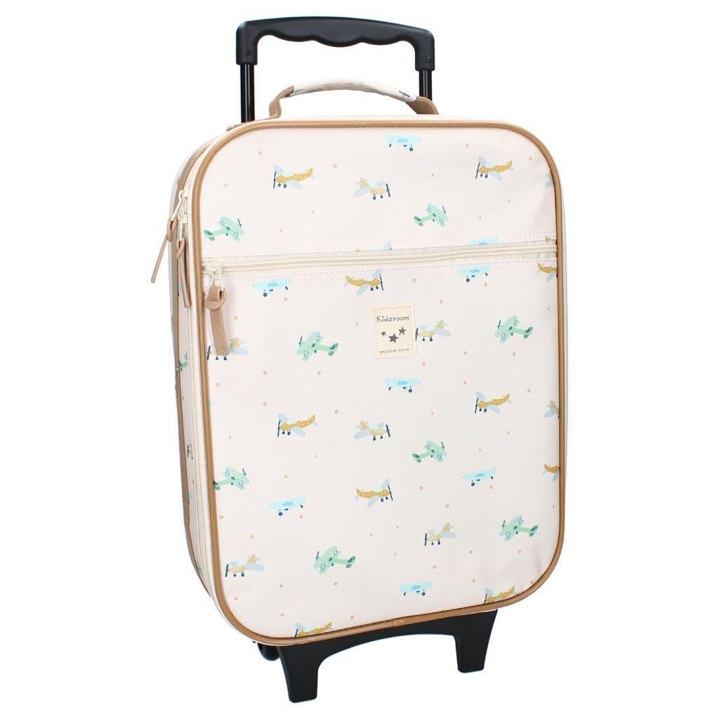 KIDZROOM Walizka dla dzieci Small Aeroplane Beige