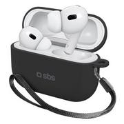 Etui do tabletów - Etui na słuchawki SBS Apple AirPods Pro 2 Czarny TEAPPRO2K - miniaturka - grafika 1