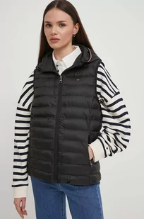 Tommy Hilfiger bezrękawnik damski kolor czarny przejściowy - Kamizelki damskie - miniaturka - grafika 1