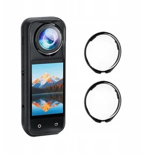 Zestaw Osłon 2x Ochrona Osłona Szkło na Obiektyw Obiektywy do Insta360 X5 / PU749T - Akcesoria do kamer sportowych - miniaturka - grafika 1