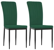 Krzesła - Zielone 2 sztuki welurowych krzeseł stołowych F4-W87 - miniaturka - grafika 1