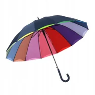 Parasole - Blue Drop parasol automatyczny, bez pokrowca, długi wielokolorowy - miniaturka - grafika 1