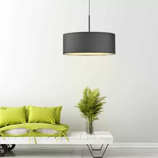 SZARA LAMPA WISZĄCA Z CHROMOWANĄ ZAWIESZKĄ 50 CM OLIVIA - Lampy sufitowe - miniaturka - grafika 1