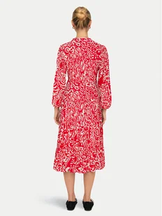 ONLY Sukienka koszulowa Milana 15308233 Czerwony Loose Fit - Sukienki - miniaturka - grafika 1