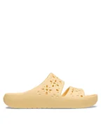 Klapki i japonki damskie - Crocs Klapki Classic Floral Cutout Sandal 210966 Pomarańczowy - miniaturka - grafika 1