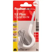 Kołki - Fischer Kołek rozporowy SX Plus RH z hakiem 10 x 50 mm 2 szt. - miniaturka - grafika 1