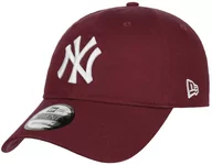 Czapki i chusty sportowe męskie - 9Twenty MLB League Essential New York Yankees Cap by New Era, ciemnoczerwony, One Size - miniaturka - grafika 1