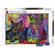 Puzzle - Heye Puzzle 1000 elementów. Jolly Pets, dwa koty - miniaturka - grafika 1