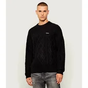 Swetry męskie - Guess Jeans Sweter Relaxed fit z dodatkiem wełny - miniaturka - grafika 1