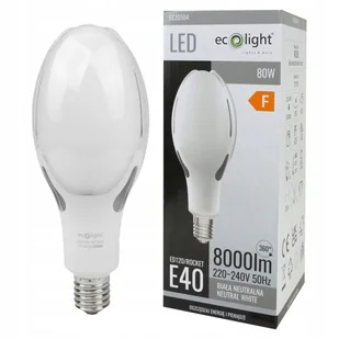 Żarówka Parkowa Uliczna Do Latarni Led Rocket E40 80W 4000K 8000lm Ecolight - Żarówki LED - miniaturka - grafika 1