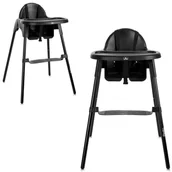 Krzesełka do karmienia - KRZESEŁKO DO KARMIENIA LORELLI PESTO STABILNE SOLIDNE CZARNE - miniaturka - grafika 1