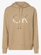 Bluzy damskie - Calvin Klein - Damska bluza z kapturem, beżowy - miniaturka - grafika 1