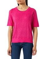 Koszulki i topy damskie - Vila VISHELLEY O-Neck 2/4 Knit Top - NOOS, różowy, XS - miniaturka - grafika 1