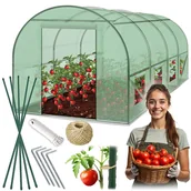 Szklarnie ogrodowe - Tunel foliowy ogrodowy szklarnia 2,5x4xH2m (10m2) zielony Plonos 4973-B - miniaturka - grafika 1