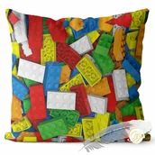 Pościel dla dzieci - Poszewka 3D bawełna satyna 40x40cm  KLOCKI LEGO - miniaturka - grafika 1