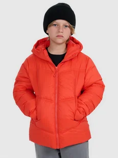 4F Kurtka puchowa z wypełnieniem syntetycznym chłopięca - czerwona 122 (6-7 lat) - Kurtki i kamizelki sportowe męskie - miniaturka - grafika 1