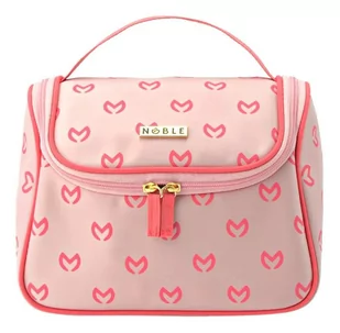 NOBLE - Rozkładana damska kosmetyczka - Kuferek - Heart H002 - Kosmetyczki, organizery i kuferki - miniaturka - grafika 1