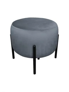 Pufa WILFRED BL VELVET ciemnoszara - POLECA nas aż 98% klientów - ZAMÓW (91 822 80 56) - Fotele i pufy dla dzieci - miniaturka - grafika 1