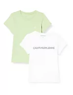 Koszulki i topy damskie - Calvin Klein Jeans T-shirt damski, Jaded Green/Bright White, XXS - miniaturka - grafika 1