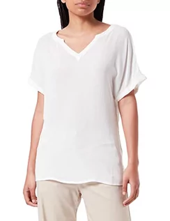 Bluzki damskie - Vero Moda Damska bluzka Vmagathe S/S Fold Up Top Noos, Śnieżnobiały, M - grafika 1