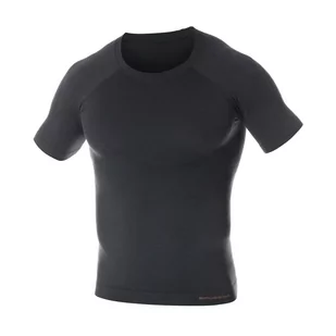 Termoaktywna koszulka męska Brubeck Active Wool SS11710 graphite - M - Bielizna sportowa męska - miniaturka - grafika 1