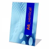 Wyposażenie lokali gastronomicznych - Jansen Display Stojak na menu na stół, typ L, A6 do wysokości, opakowanie 5 szt. LA6PXV - miniaturka - grafika 1