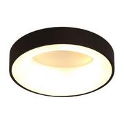 Lampy sufitowe - Abigali Plafon LAMPA sufitowa MODERN MD1150-40-CY Abigali metalowa OPRAWA okrągła LED 20W 3000K 5000K z pilotem czarna MD1150-40-CY - miniaturka - grafika 1