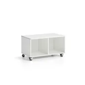 Meble do szkół i przedszkoli - Regał szkolny CASPER, 2 przegrody, biały - miniaturka - grafika 1