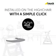 Krzesełka do karmienia - Hauck taca Alpha Click Tray white - miniaturka - grafika 1