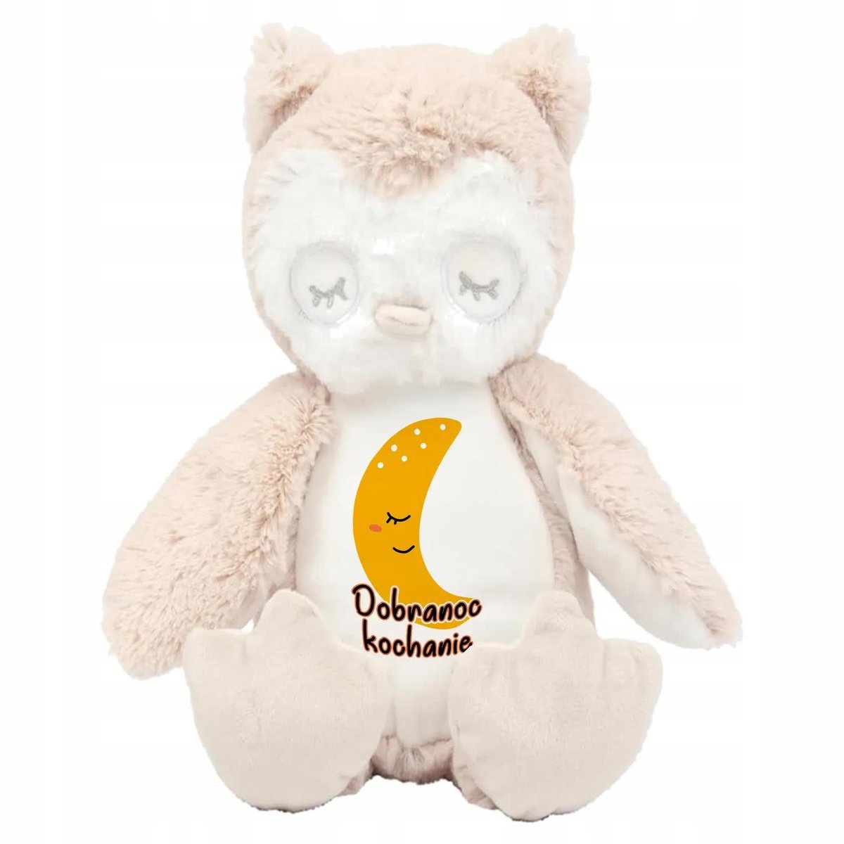 Miś Maskotka Przytulanka Sowa DOBRANOC KOCHANIE Wz