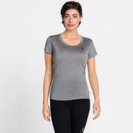Koszule damskie - ODLO damska podkoszula Bl Top Crew Neck S/S Natural Light, szary, m - miniaturka - grafika 1