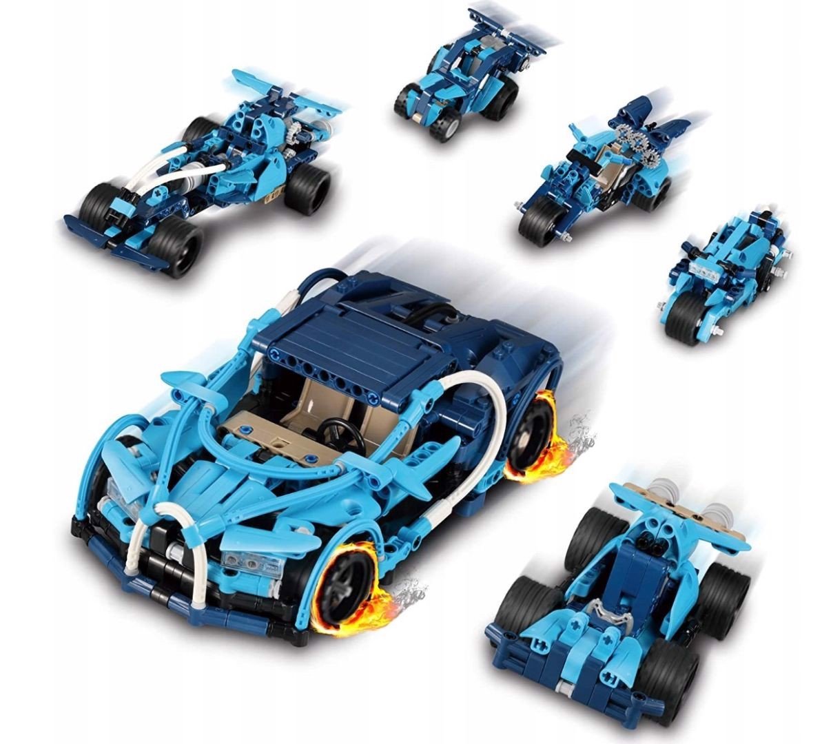 Klocki Konstrukcyjne Do Złożenia Samochodów 6w1