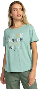 t-shirt damski ROXY OCEAN AFTER TEE Blue Surf - BHB0 - Koszulki i topy damskie - miniaturka - grafika 1