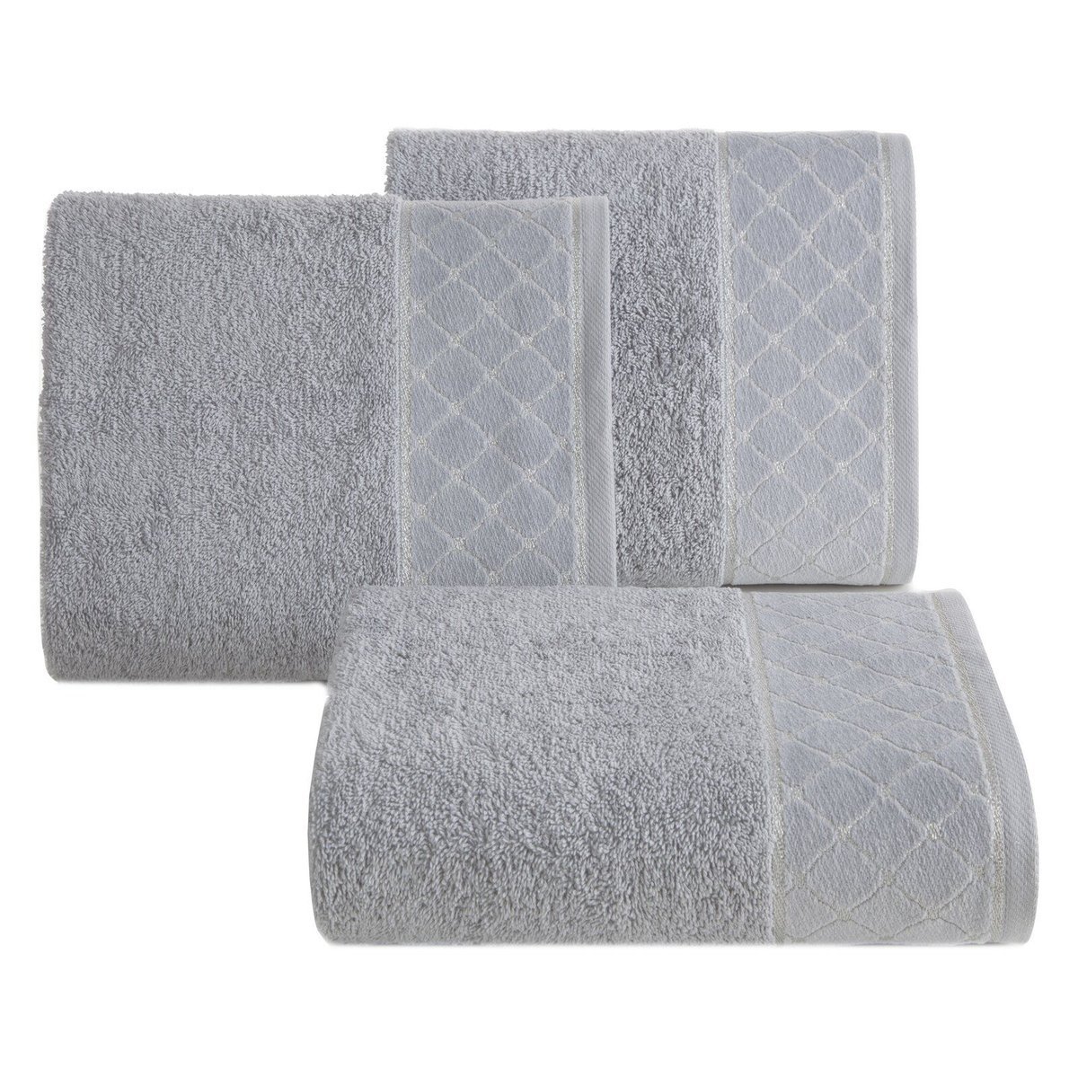 Ręcznik Martha 03 50x90 cm srebrny frotte puszysty i stylowy