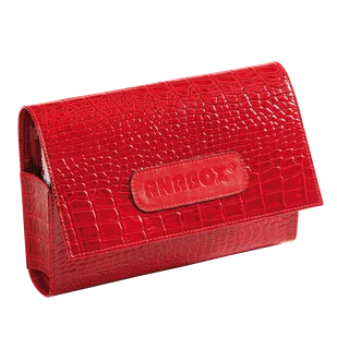 Anabox De Lux, kasetka do leków tygodniowa, z etui, kolor czerwony lakierowany - Akcesoria medyczne - miniaturka - grafika 1