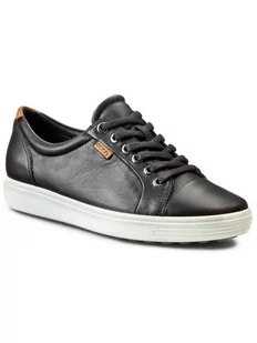 ECCO Sneakersy Soft 7 Ladies 43000301001 Czarny - Sneakersy damskie - miniaturka - grafika 1