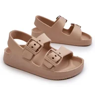 Buty dla dziewczynek - Sandały Lekkie Z Klamrami Big Star NN374544 Beżowe beżowy - miniaturka - grafika 1