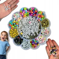 Prace ręczne dla dzieci - ZESTAW KORALIKÓW DO ROBIENIA BIŻUTERII KREATYWNY ZESTAW KORALIKÓW - miniaturka - grafika 1